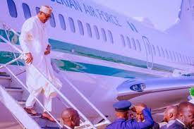 Buhari is back from Saudi Arabia