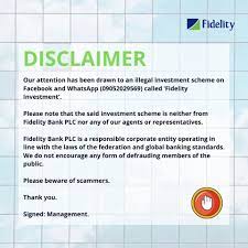 Disclaimer Regarding the Fidelity Investment WhatsApp Group