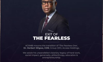 ACAMB mourns the departure of 'the fearless one' Dr. Herbert Wigwe, Access Holdings' CEO