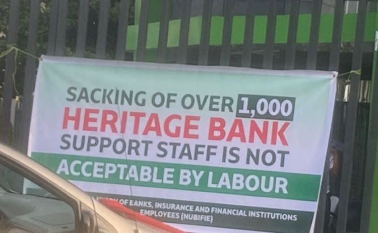 NUBIFIE Shuts Down Heritage Bank Head Office Over Sack Of 1000 Workers